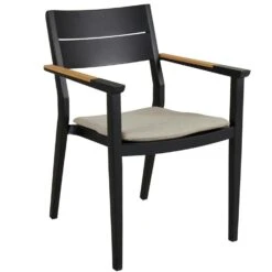 Brafab Chios Armchair With Cushion, Black