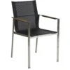 Brafab Gotland Stackable Chair, Stainless/Black