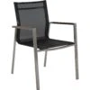 Brafab Naos Dining Chair, Stainless Steel/Dark Grey
