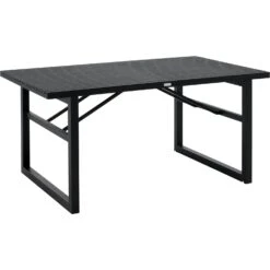 Brafab Vevi Dining Table 160x90 Cm Aluminium, Black