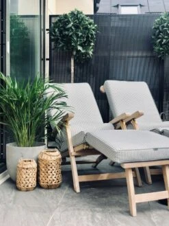 Narrow Stripe Sunbed Cushion 60x186 Cm, Grey -Exterique Sales Store diyti narrow stripe sunbed cushion 60x186 cm 1