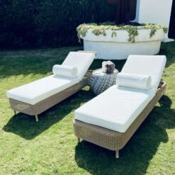 Plain Sunbed Cushion 60x186 Cm, White -Exterique Sales Store diyti plain sunbed cushion 60x186 cm 7