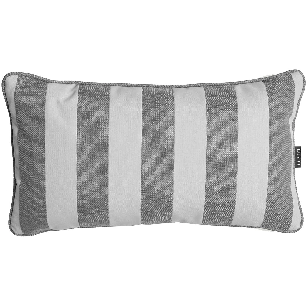 Wide Stripe Cushion 25x45 Cm, Grey 1 Wide Stripe Cushion 25x45 Cm, Grey