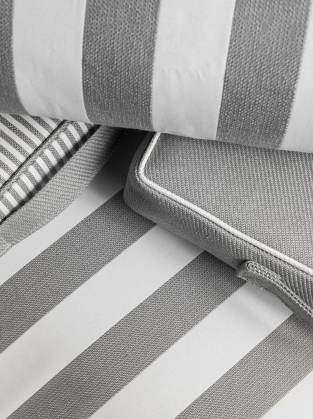 Wide Stripe Boat Cushion 40x45 Cm, Grey 2 Wide Stripe Boat Cushion 40x45 Cm, Grey - Image 2