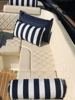 Wide Stripe Cushion 17x45 Cm, Navy -Exterique Sales Store diyti wide stripe cushion 17x45 cm 5