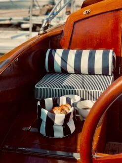 Wide Stripe Cushion 17x45 Cm, Navy -Exterique Sales Store diyti wide stripe cushion 17x45 cm 6