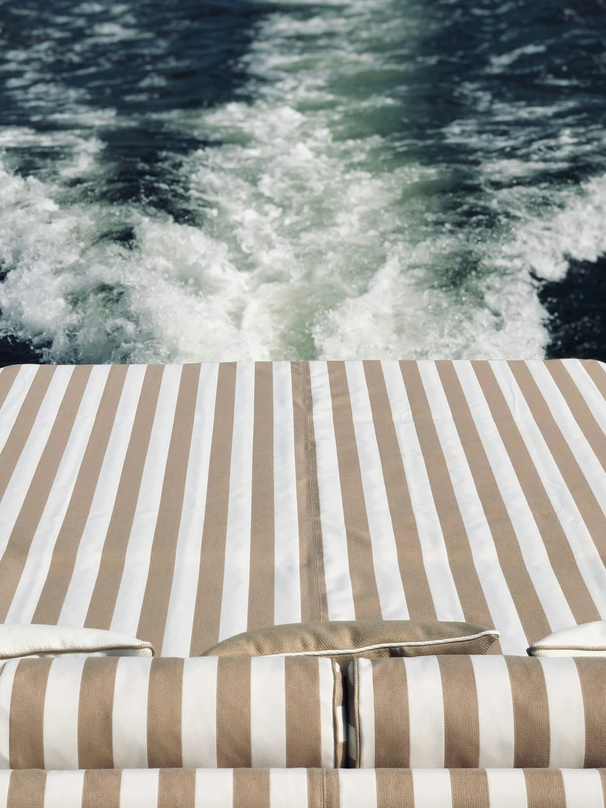 Wide Stripe Cushion 17x45 Cm, Beige 2 Wide Stripe Cushion 17x45 Cm, Beige - Image 2