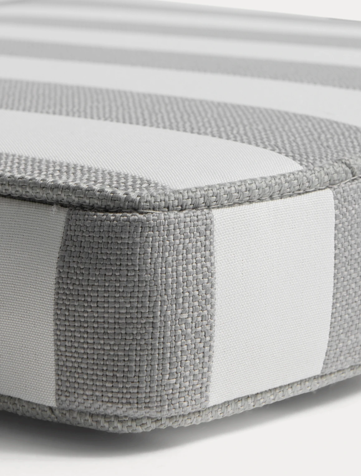 Wide Stripe Sunbed Cushion 60x186 Cm, Grey 4 Wide Stripe Sunbed Cushion 60x186 Cm, Grey - Image 4