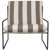 Ferm LIVING Desert Stripe Armchair Black/Chocolate