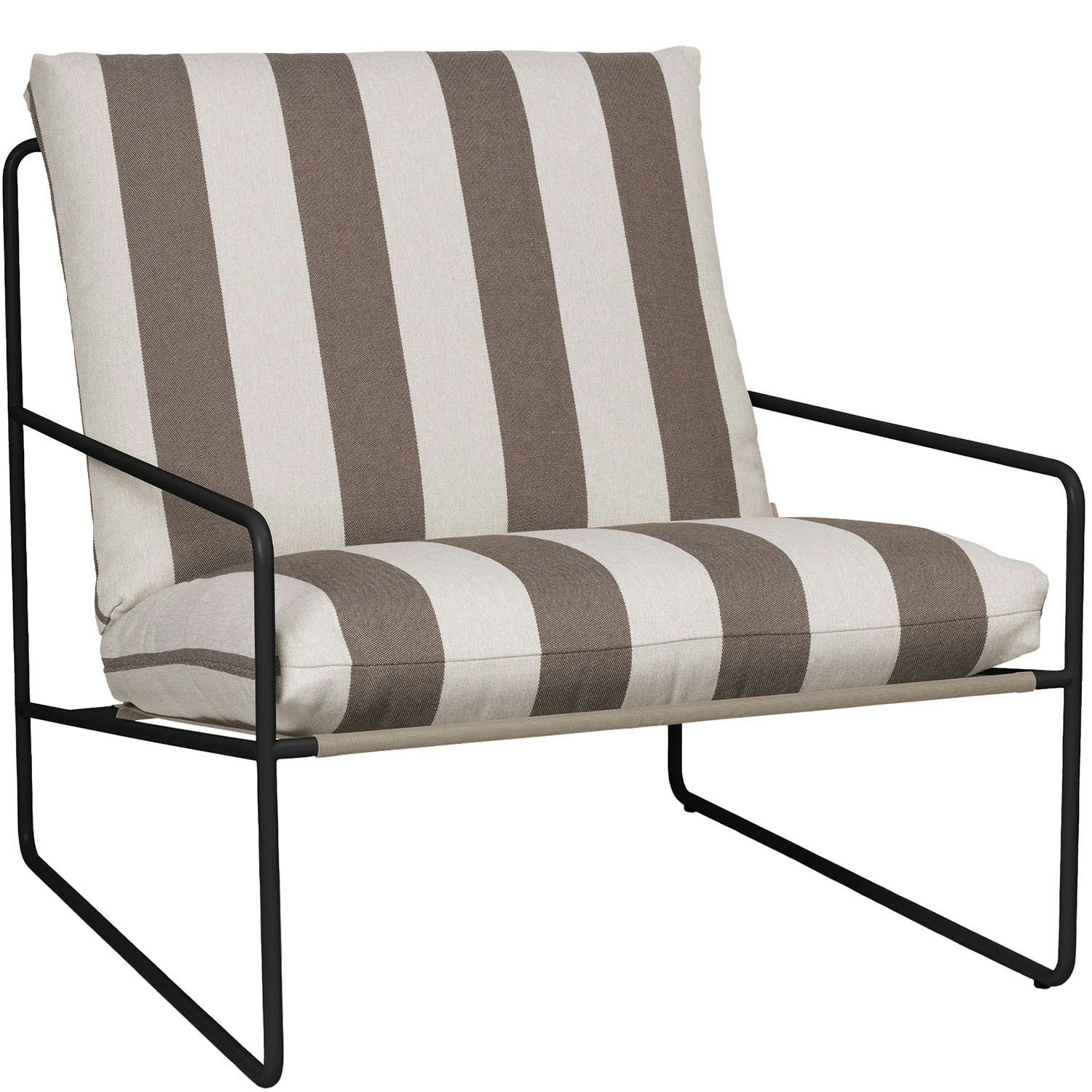 Ferm LIVING Desert Stripe Armchair Black/Chocolate 2 Ferm LIVING Desert Stripe Armchair Black/Chocolate - Image 2