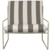 Ferm LIVING Desert Stripe Armchair Cashmere/Chocolate