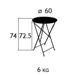 Bistro Table Ø60 Cm, Pink Praline -Exterique Sales Store fermob bistro table 60 cm 3