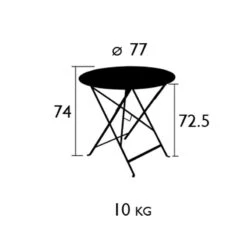 Floral Table Ø77 Cm, Red Ochre -Exterique Sales Store fermob floreal table 77 cm 1 1