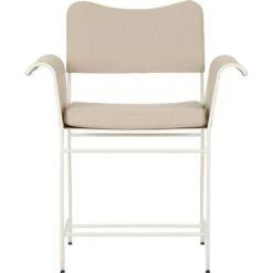 Gubi Tropique Dining Chair, Classic White Semi Matt / Udine 12