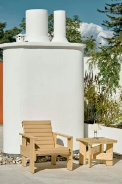 Hay Crate Quilted Seat Cushion For Lounge Chair, Beige -Exterique Sales Store hay quilted cushion crate lounge chair sky grey 14