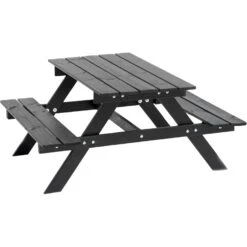 Picnic Mini Picnic Table 48x90 Cm, Black