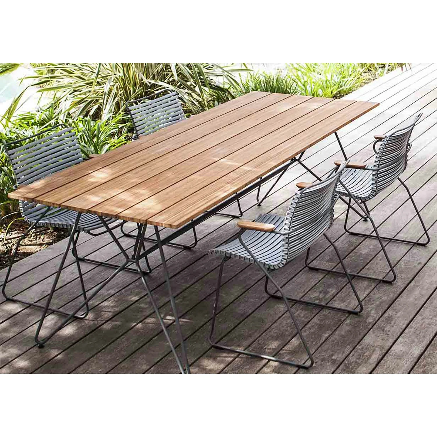Sketch Dining Table 160 Cm, Bamboo/Grey 4 Sketch Dining Table 160 Cm, Bamboo/Grey - Image 4