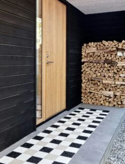 Pix Rug Black / Vanilla / Beige, 70x300 Cm -Exterique Sales Store pappelina pix rug black vanilla beige 1 1