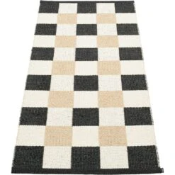 Pix Rug Black / Vanilla / Beige, 70x160 Cm