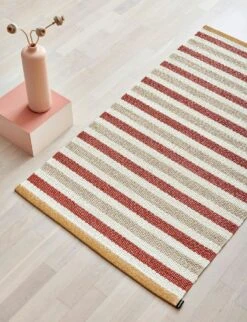 Teo Rug Brick Red / Beige / Vanilla, 70x240 Cm -Exterique Sales Store pappelina teo rug brick red beige vanilla 1