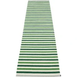 Teo Rug Dark Green / Grass Green / Vanilla, 70x300 Cm