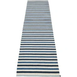 Teo Rug Denim / Dark Blue / Vanilla, 70x300 Cm