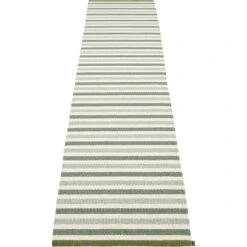 Teo Rug Sage / Army / Vanilla, 70x300 Cm