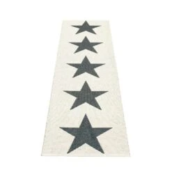 Viggo Small One Doormat 50x70 Cm, Black/Vanilla -Exterique Sales Store pappelina viggo one rug black vanilla 1 1